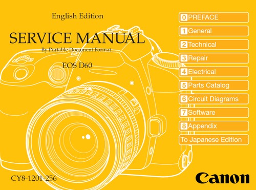 Product picture Canon EOS D60 Camera service manual
