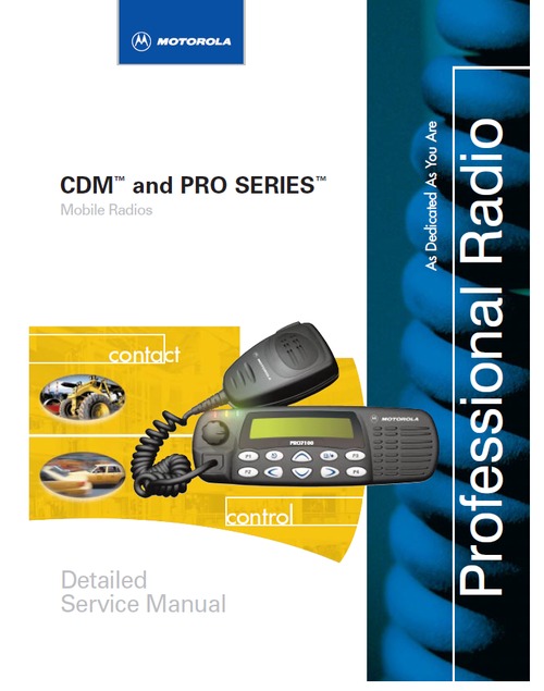 Product picture Motorola CDM and Pro series radio service manual