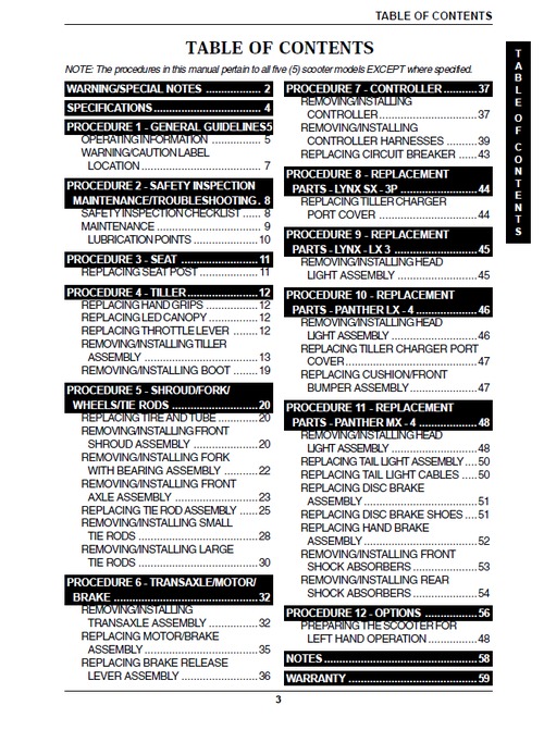 Product picture INVACARE LYNX / PANTHER SERIES SCOOTER SERVICE MANUAL