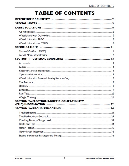 Product picture INVACARE 3G STORM SERIES WHEELCHAIR SERVICE MANUAL