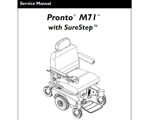 Product picture INVACARE Pronto M71 with SureStep WHEELCHAIR SERVICE MANUAL