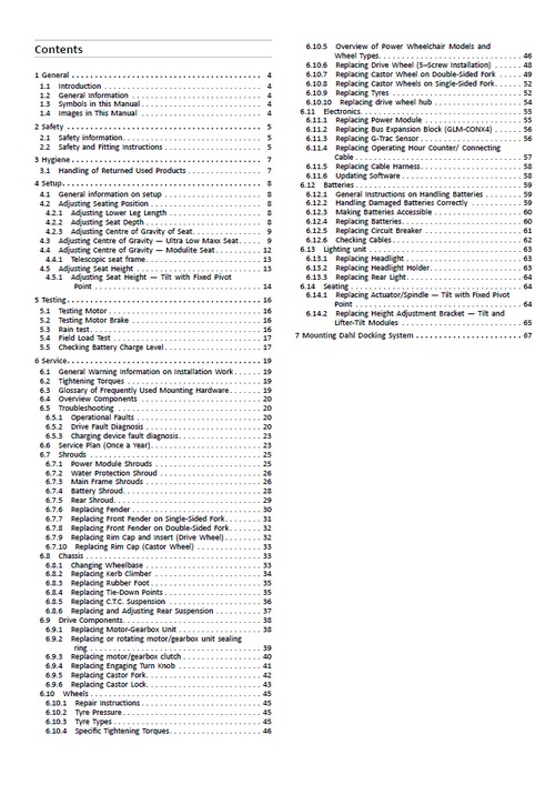Product picture Invacare AVIVA RX series WheelChair Service Manual