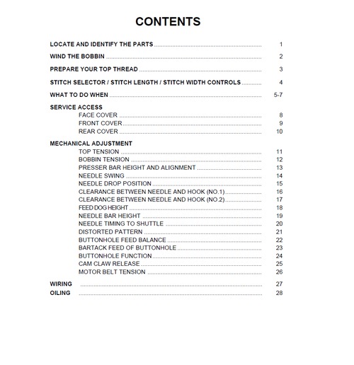 Product picture Janome 2041SX_NX 2049SX_LX Sewing Machine Service Manual 